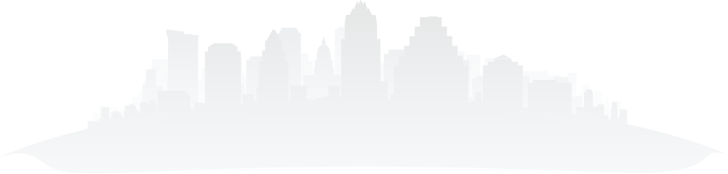 City-silhouette - Austin Skyline Silhouette (1022x244), Png Download
