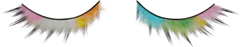 Rainbow Feather L False Eyelashes - Eyelash Extensions (1000x1000), Png Download