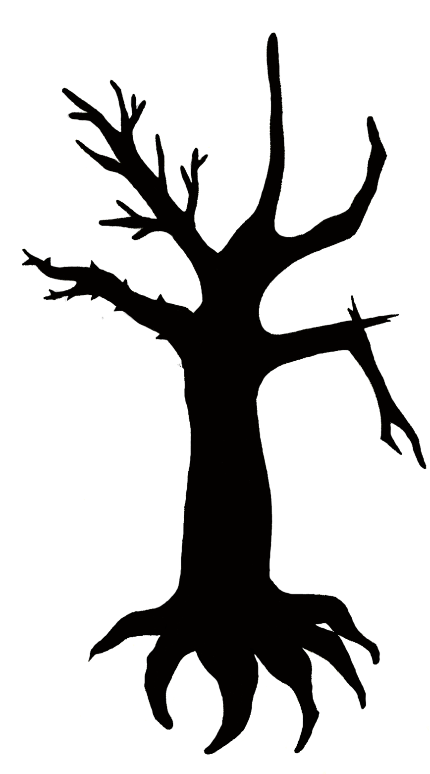 Tree And Roots Silhouette At Getdrawings - Simple Tree Roots Silhouette Png (900x1561), Png Download