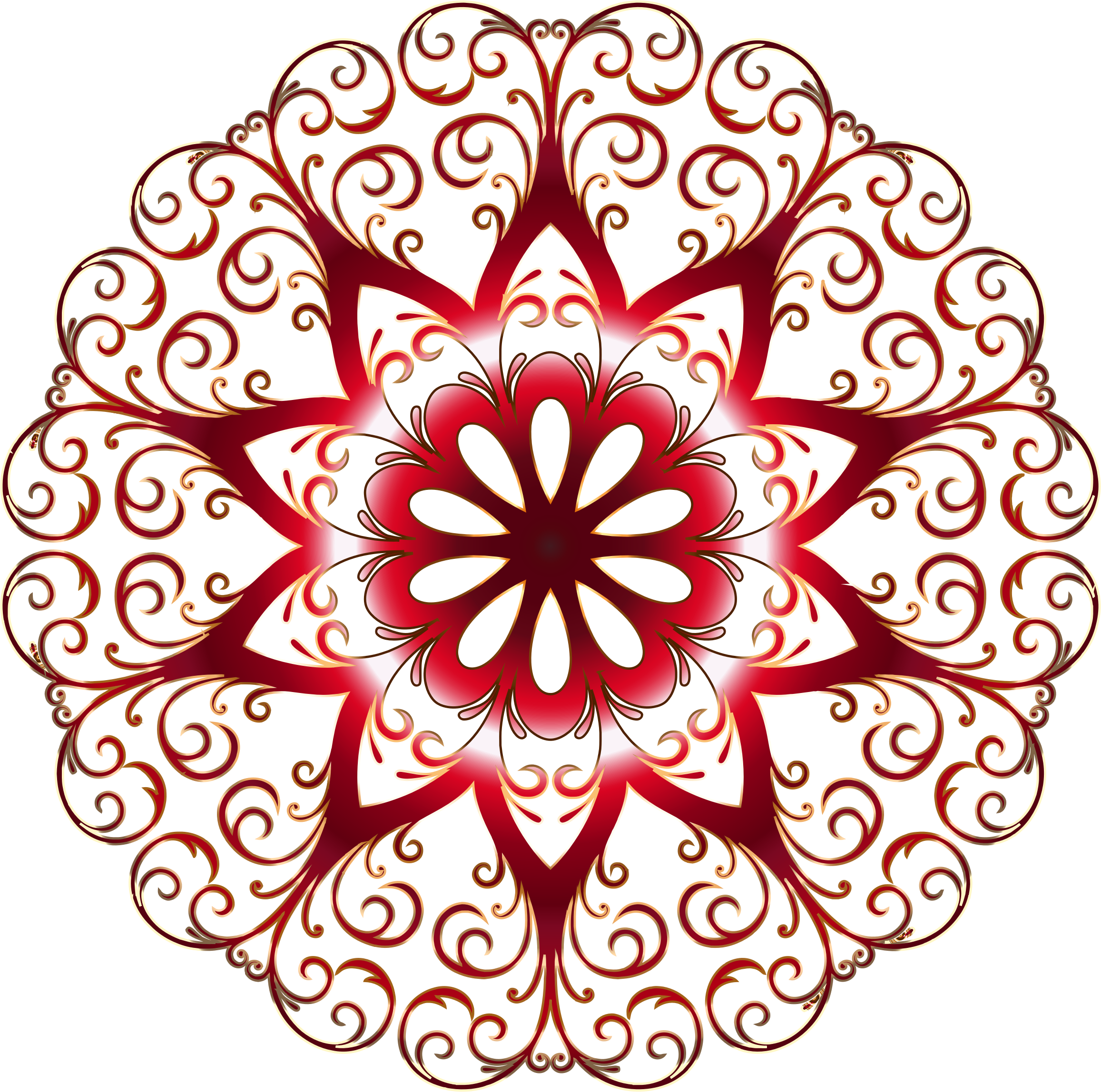 Prismatic Flourish Snowflake 3 No Background Clip - Clip Art (2314x2296), Png Download
