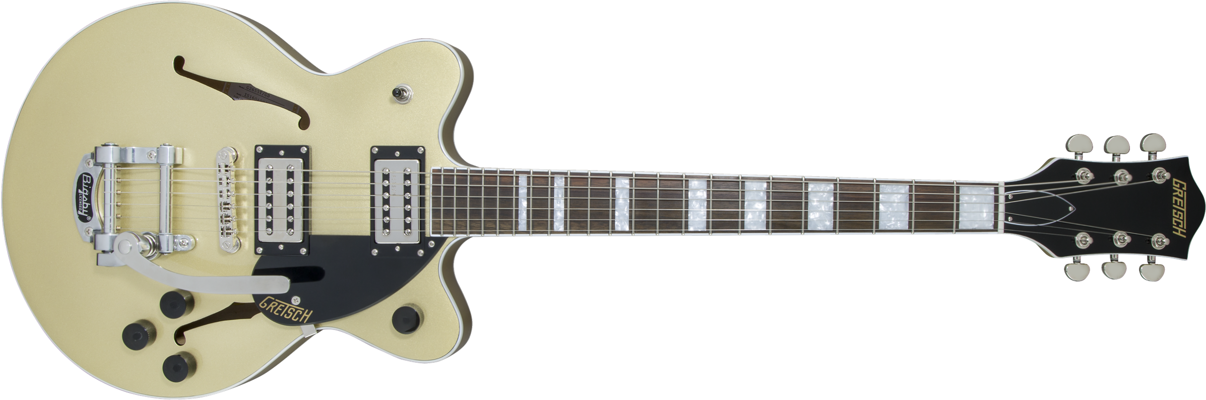 Gretsch Streamliner G2655tcb Centre Block Junior Gold - Gretsch G2655t Golddust Streamliner (2400x802), Png Download