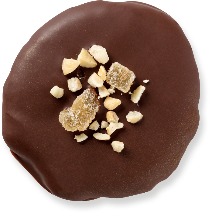 Crystallized Ginger, Cashew & Gold Dust - Chocolate (1000x1000), Png Download