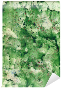 Watercolor Green Background With Red Spray - Light Switch (400x400), Png Download