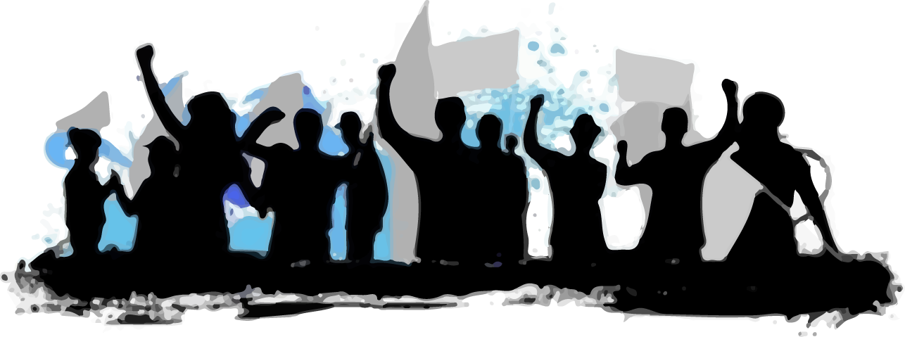Crowd Of People Silhouette Png - Peoples Vector (1286x479), Png Download