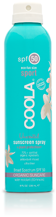 Coola Sport Spf 50 Suncreen Spray Unscented - Coola Organic Suncare, Eco-lux Size, Unscented Sport (500x500), Png Download