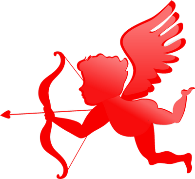 Cupid - Valentines Day Angel (400x367), Png Download