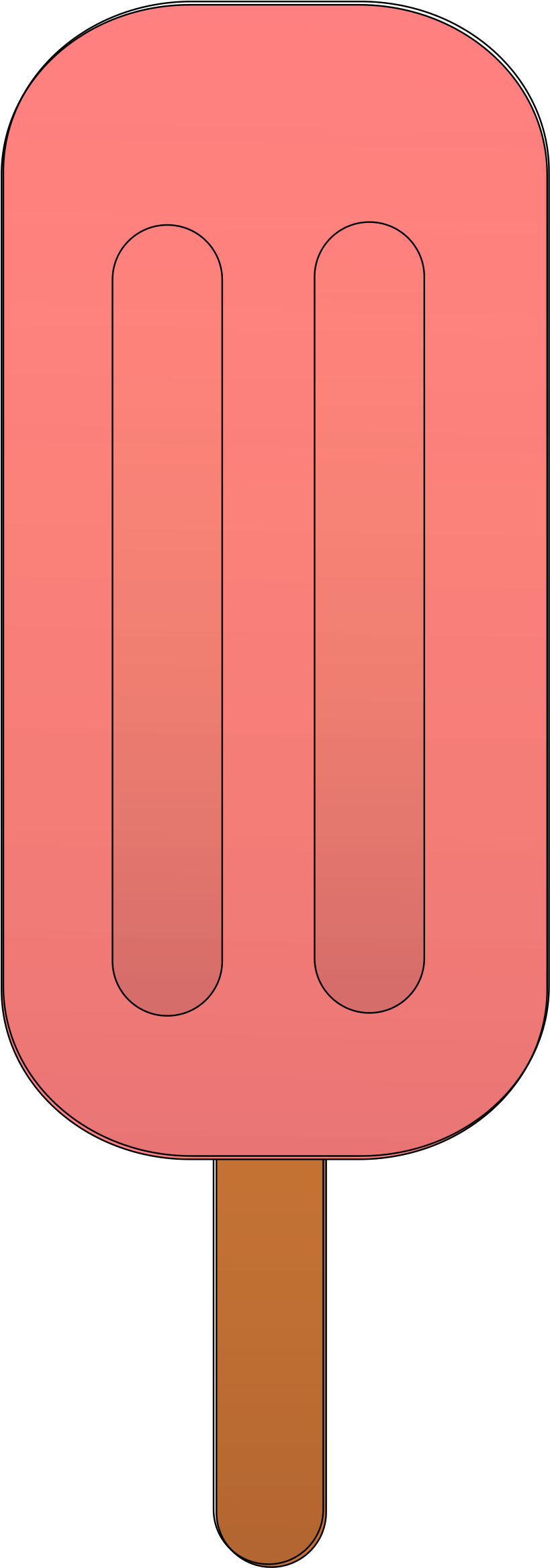 This Free Icons Png Design Of Strawberry Popsicle (1855x2400), Png Download