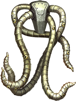 Chrome Metal Engineered Tentacles - Metal Tentacles Png (258x535), Png Download
