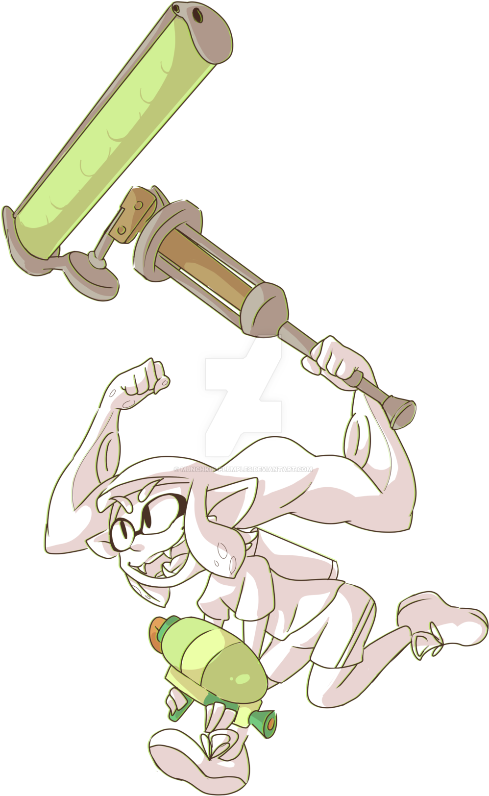 Tentacle Drawing Minimalist - Splatoon (1024x1644), Png Download