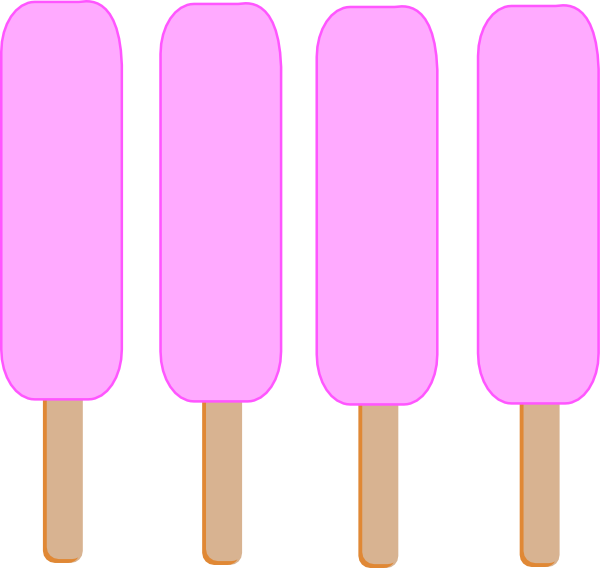 Popsicle Clipart Popscicle - Pink Popsicle Png (600x568), Png Download