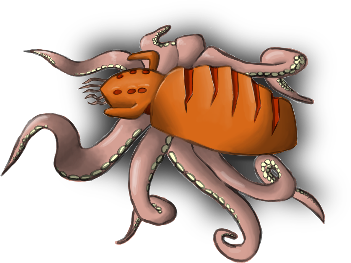 My Finished Spider, Bug, Tentacle Thing It Looks Great - Cartoon (1600x1132), Png Download