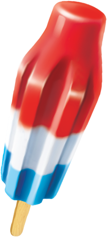 Ice Cream - Ice Cream Red White Blue (263x491), Png Download