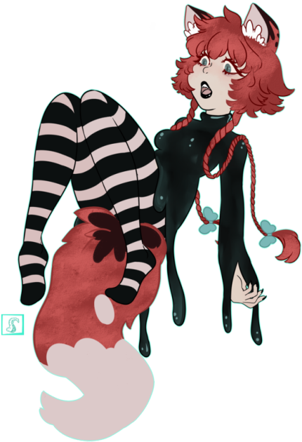 Art Trade For @foxyappleart Her Oc Maxy - Tumblr (500x740), Png Download