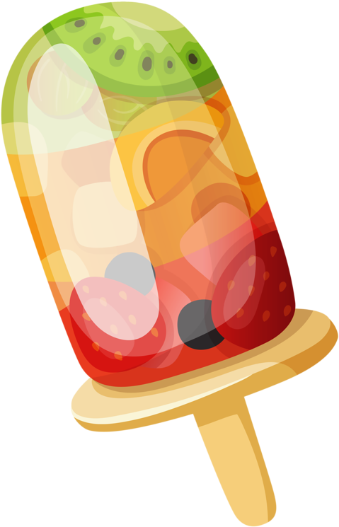 Fruit Popsicle Food Clipart, Clip Art, Jpg, Sweets, - Summer Fruit Clip Art (581x800), Png Download