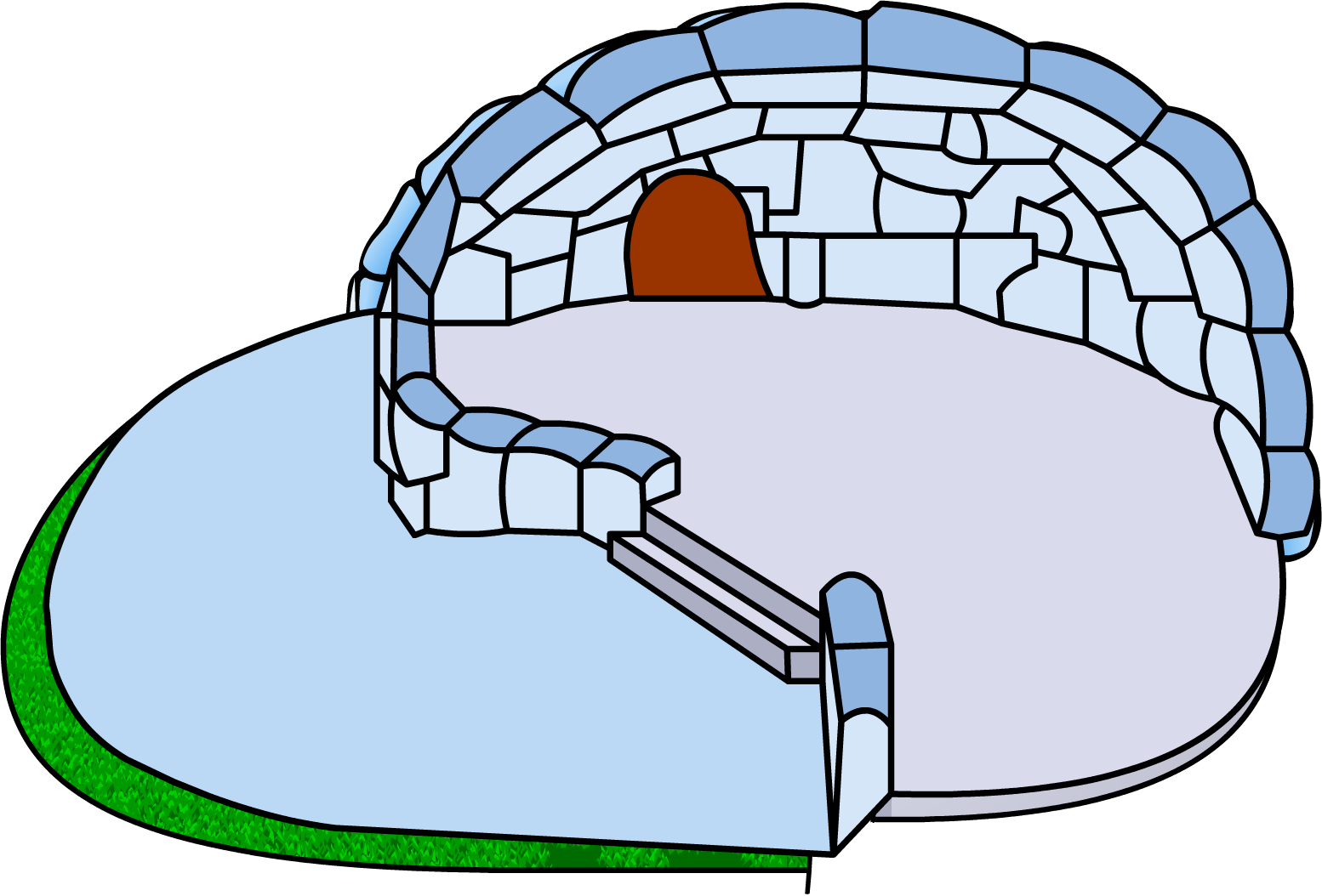 Snowing Bg Igloo Error - Igloo Club Penguin Id (1554x1054), Png Download