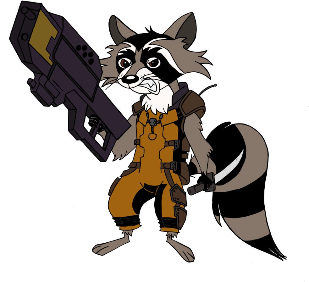Drawn Raccoon Mlp - Rocket Raccoon Mlp (1024x953), Png Download