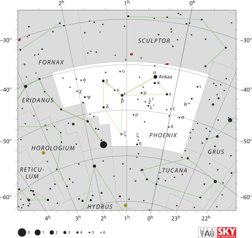 List Of Stars In Phoenix - Libra Constellation Star Map (500x472), Png Download