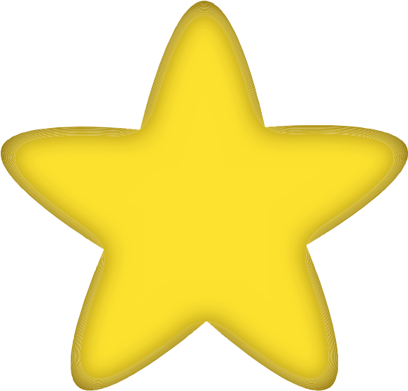 Gold Star Clipart No Background - Rounded Star No Background (600x587), Png Download