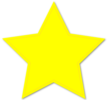 Gold Star Border Clipart Star Clipart - Yellow Star With Black Background (360x335), Png Download
