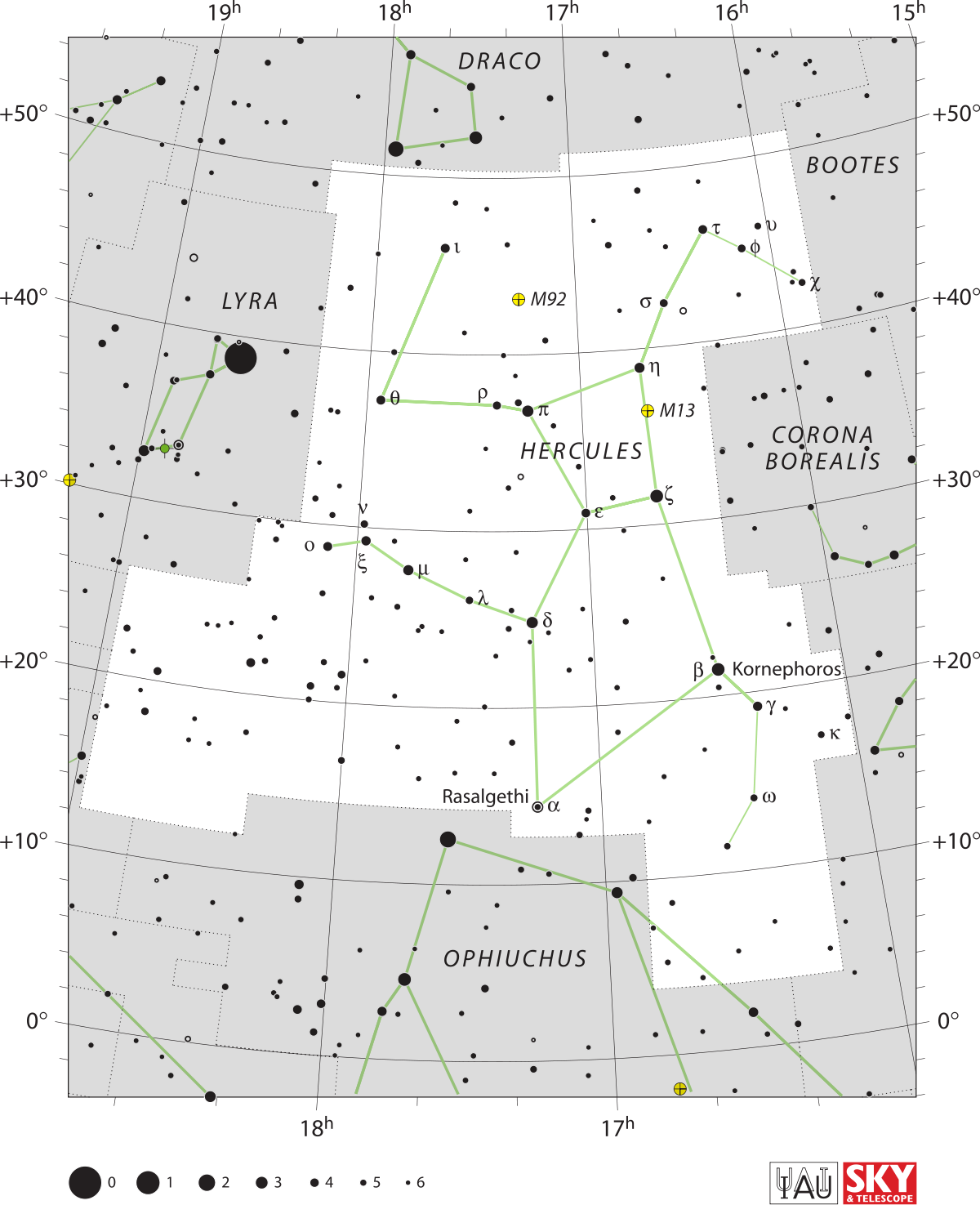 Hercules Star Chart (1200x1475), Png Download