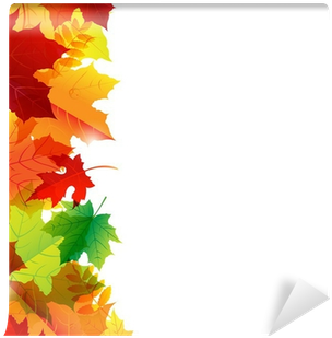 Leaves Falling Corner Border (400x400), Png Download
