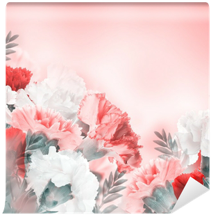 Floral Background Of Roses And Lilies, Wild Flowers - Carnation (400x400), Png Download