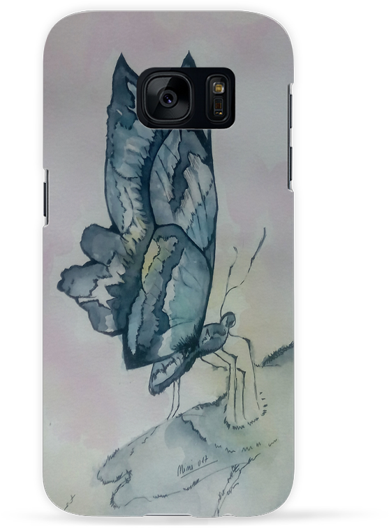 Coque 3d Samsung Galaxy S7 Mariposa Par Uisot - Mobile Phone Case (690x850), Png Download