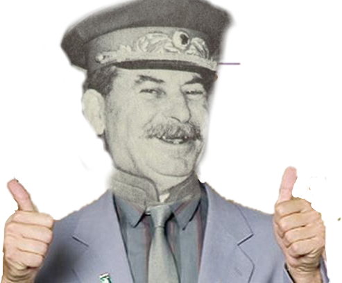 Stalin Thumbsup Happy Yesfreetoedit - Stalin Thumbs Up (493x408), Png Download