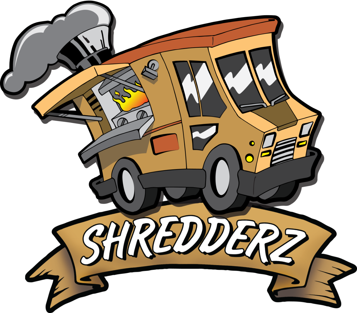 Shredderz Food Truck - Food Truck Logo Png (1214x1065), Png Download
