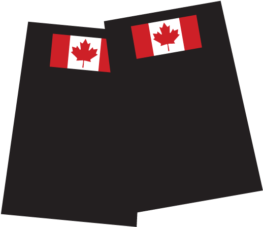 Canadian Flag Only Slip On Derks Uniforms - Canada (576x500), Png Download