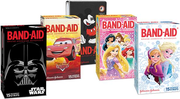 Product Group Shot - Band Aid Character Strips Frozen 15s (640x434), Png Download