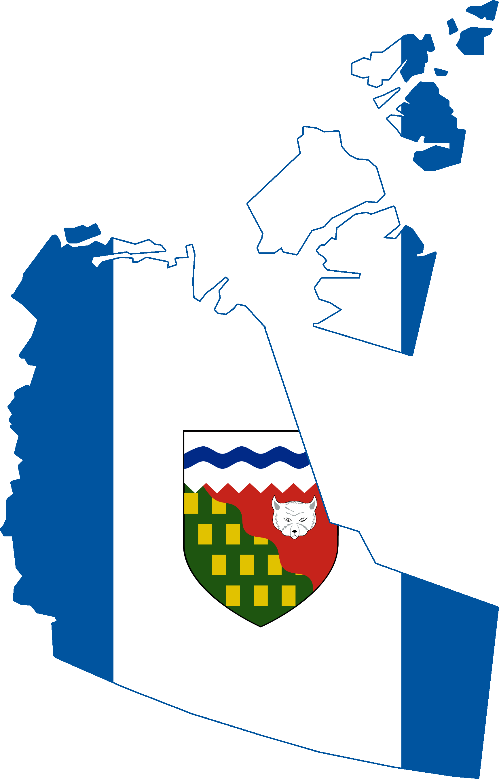 File Flag Map Of The Northwest Territories Png Wikimedia - Northwest Territories Flag Map (1733x2707), Png Download
