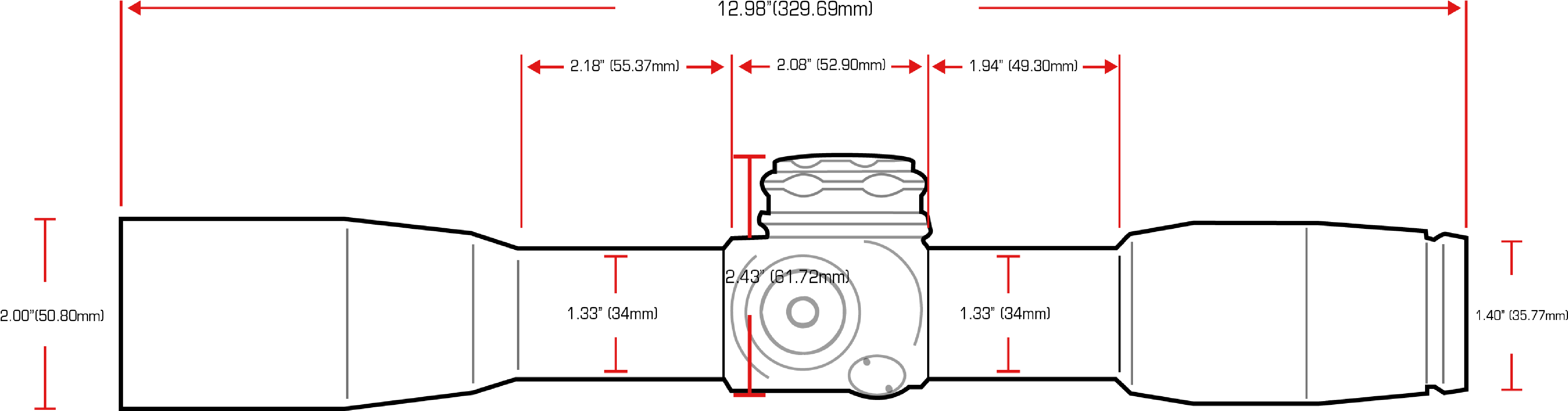 St-10 Us Optics Scope Diagram - Diagram (5417x1250), Png Download