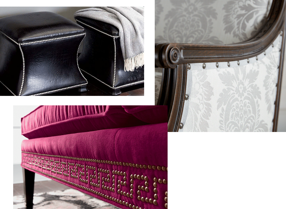 Nailhead Trims - Manilla Upholstery (1000x730), Png Download