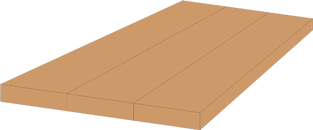 Wide Grain Countertop Wide Plank Countertop Construction - Midwest Products Co., Inc. (640x640), Png Download