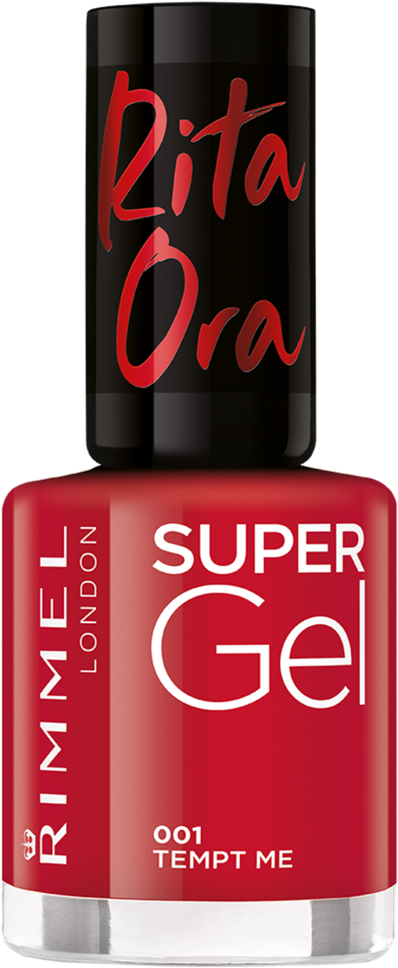 Supergel Red Instinct By Rita Ora - Oja Rimmel Super Gel (780x1636), Png Download