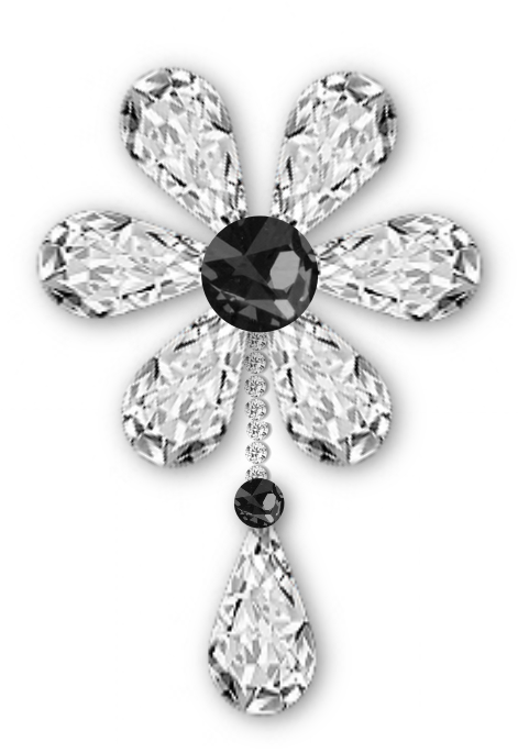 Diamond Flower Png (553x787), Png Download