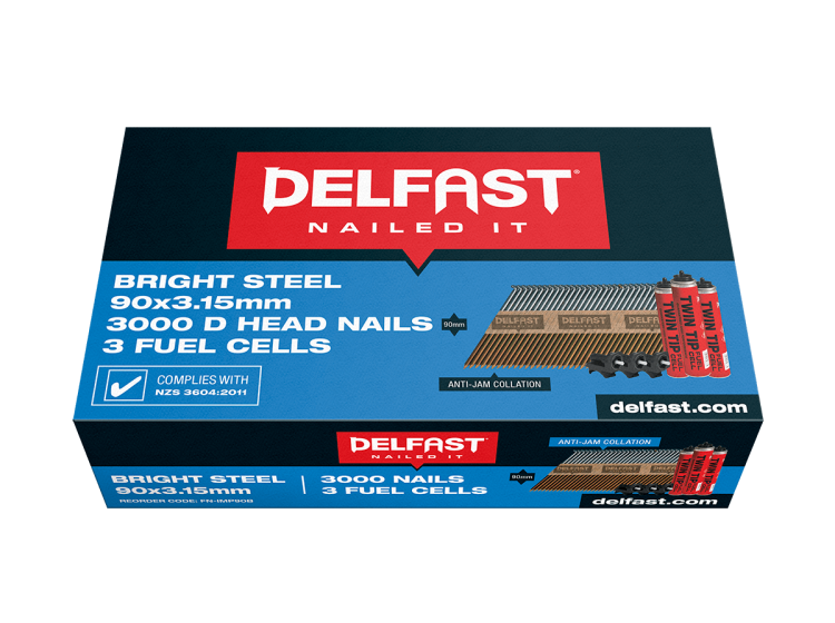 2003 Delfast D Head Nails 3000 Fuel Bright Steel (750x560), Png Download