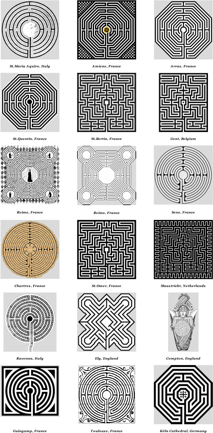 Church & Cathedral Labyrinths - Laberintos Y Geometria Sagrada (781x1480), Png Download