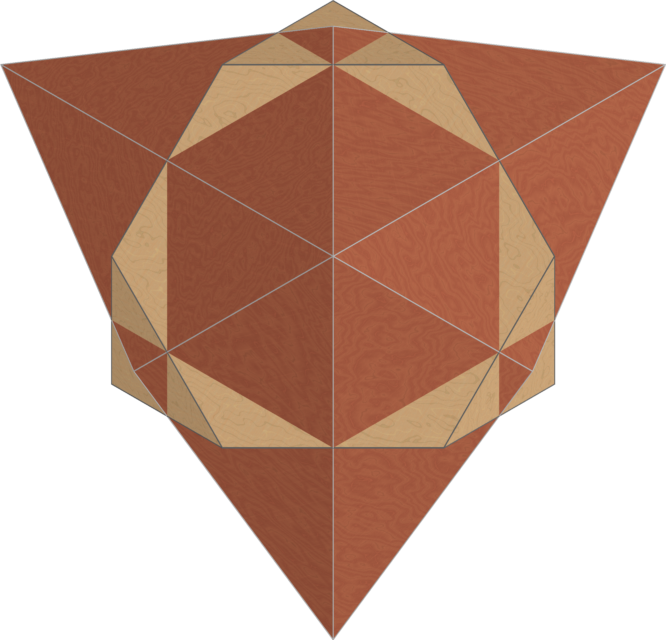 Dual Compound Truncated 4 From Hexagon - Wiki (2430x2430), Png Download