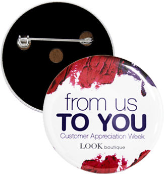 Custom Round Buttons - Customized Pin Buttons (463x373), Png Download