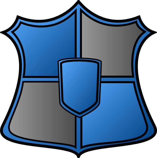 Shield Clip Art At Clker - Clip Art (594x598), Png Download