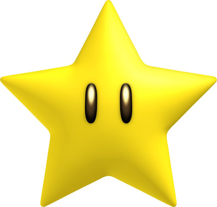Mario Star Png Transparent Image - Mario Power Ups Star (736x700), Png Download
