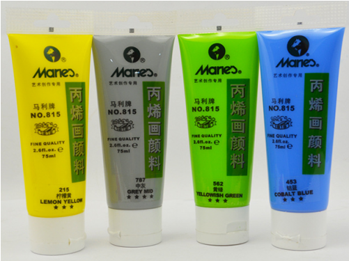 Maries Acrylic Color 75ml Tube/ 24,36 & 48colors Set - Acrylic Paint (500x500), Png Download