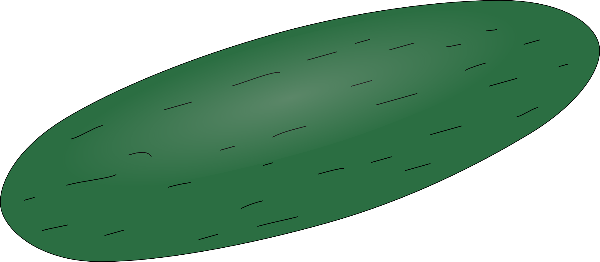 Clipart Info - Cartoon Cucumber Png (1969x859), Png Download