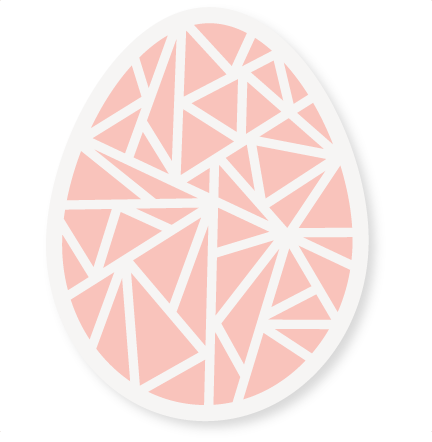 Geometric Easter Egg Svg Cut Files Svg Scrapbook Cut - Scalable Vector Graphics (432x442), Png Download