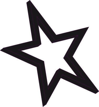 Silhouette Star Outline Wall Sticker Tenstickers - Estrellas Silueta (379x410), Png Download