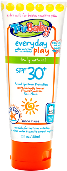 Trubaby Everyday Play Spf 30 Mineral Sunscreen - Tru Kids Sunscreen (600x600), Png Download