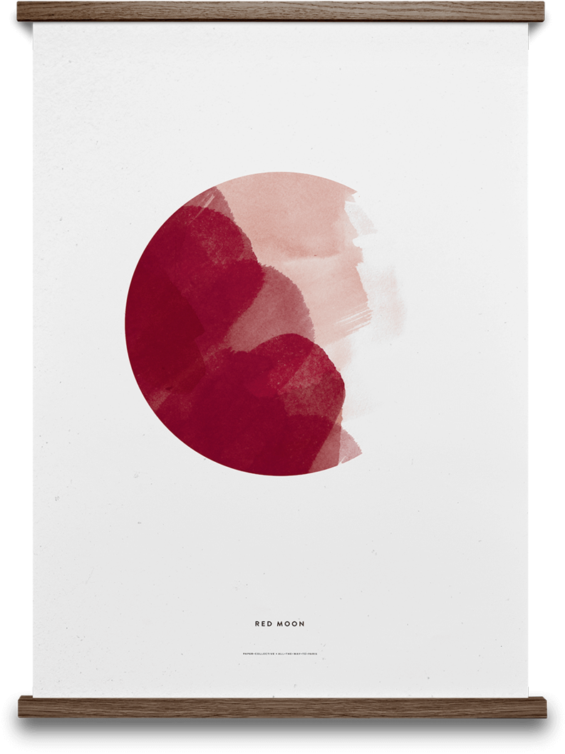 Paper Collective Red Moon Poster (800x1060), Png Download