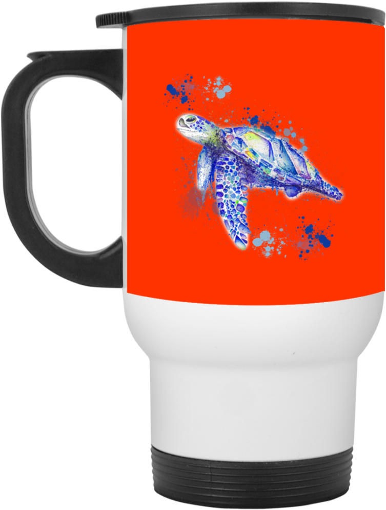 Watercolor Sea Turtle Mugs - Mug (1024x1024), Png Download